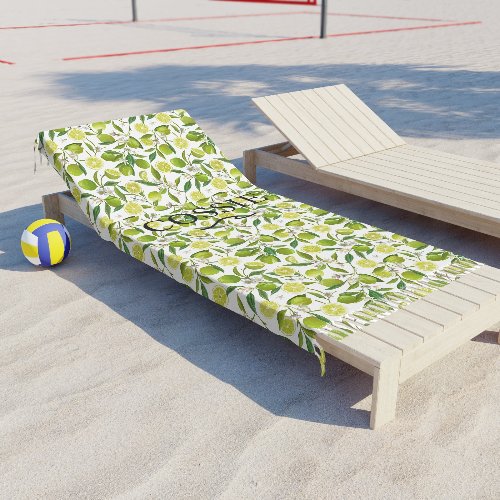 COSSIE Lemon Boho Beach Towel