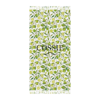 COSSIE Lemon Boho Beach Towel
