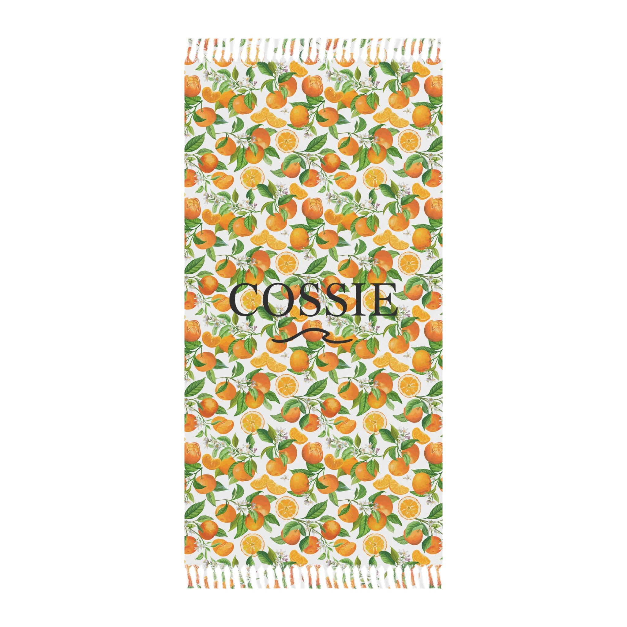 COSSIE Amalfi Orange Boho Beach Towel